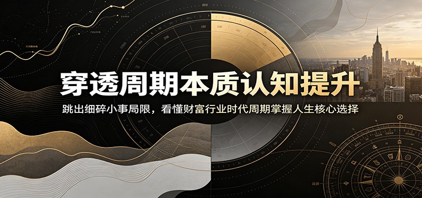 穿透周期本质认知提升：跳出细碎小事局限，看懂财富行业时代周期掌握人生核心选择