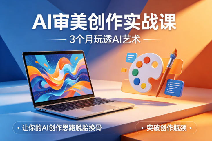 AI审美创作实战课，3个月玩透AI艺术，让你的AI创作思路脱胎换骨，突破创作瓶颈(更新0706)