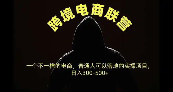 跨境电商联营,一个不一样的电商,普通人可操作日入300-500+