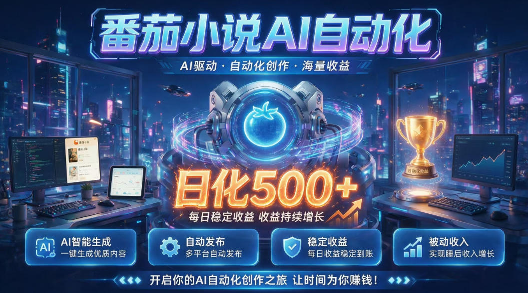 小白可做番茄AI，居家轻创业，每日稳赚500➕，普通人低门槛轻松线上增收【揭秘】