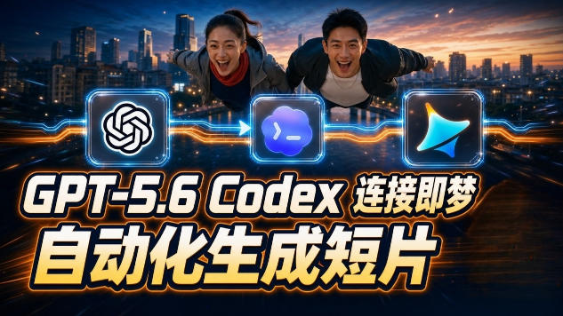 GPT-5.6 Codex连接即梦实测！自动生成＋拼接完整AI短片，全流程详解