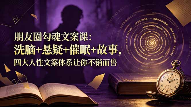 朋友圈勾魂文案课:洗脑+悬疑+催眠+故事,四大人性文案体系让你不销而售
