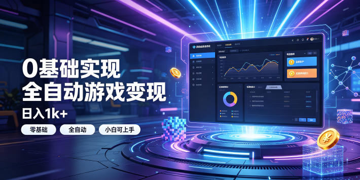 0基础实现全自动游戏变现，日入1k+，小白直接上手搞钱！【揭秘】