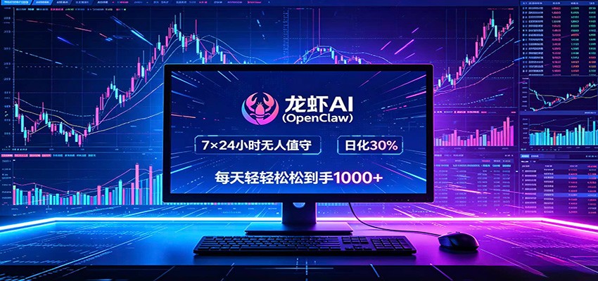 龙虾AI(OpenClaw)全自动挂机,智能操控电脑高效执行任务,每天轻松到手四位数