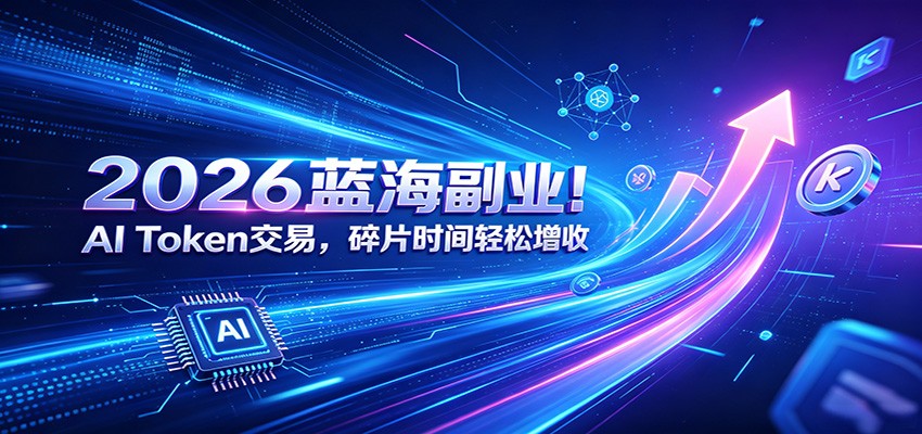 2026蓝海副业!AI Token交易,碎片时间轻松增收