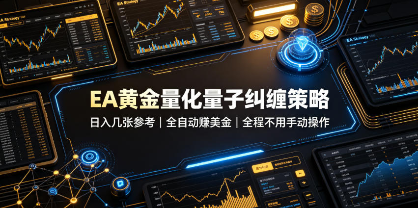EA黄金量化量子纠缠策略，日入几张，全自动賺美金，全程不用手动操作！【揭秘】