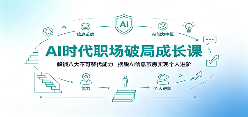 AI时代职场破局成长课：解锁八大不可替代能力，摆脱AI信息茧房实现个人进阶
