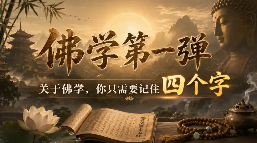 付费文章:佛学第一弹,关于佛学,你只需要记住四个字