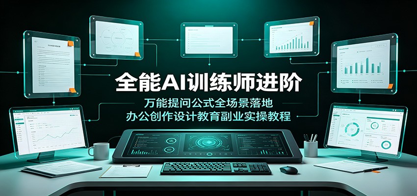 全能AI训练师进阶：万能提问公式全场景落地，办公创作设计教育副业实操教程