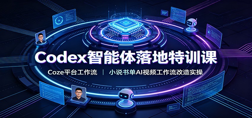 Codex智能体落地特训课：Coze平台工作流，小说书单AI视频工作流改造实操