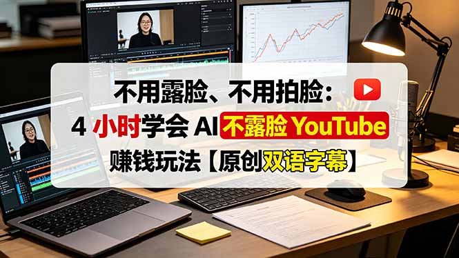 不用露脸、不用拍脸：4 小时学会 AI 不露脸 YouTube 赚钱玩法【原创双语字幕】