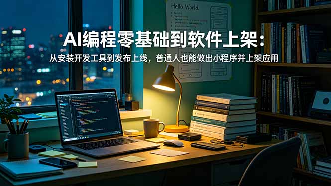 AI编程零基础到软件上架:从安装开发工具到发布上线,普通人也能做出小程序并上架应用商店