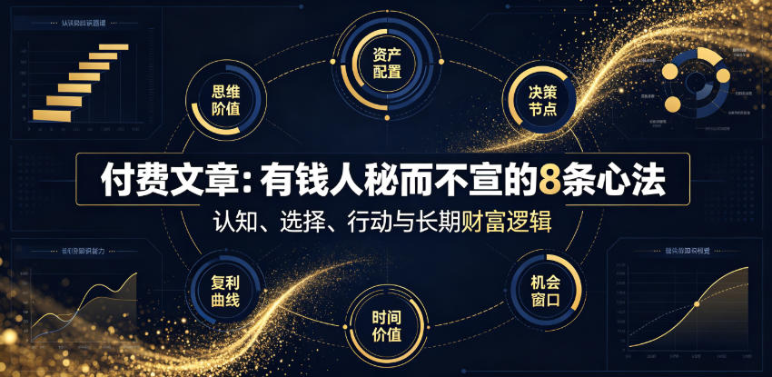 付费文章：有钱人秘而不宣的8条心法