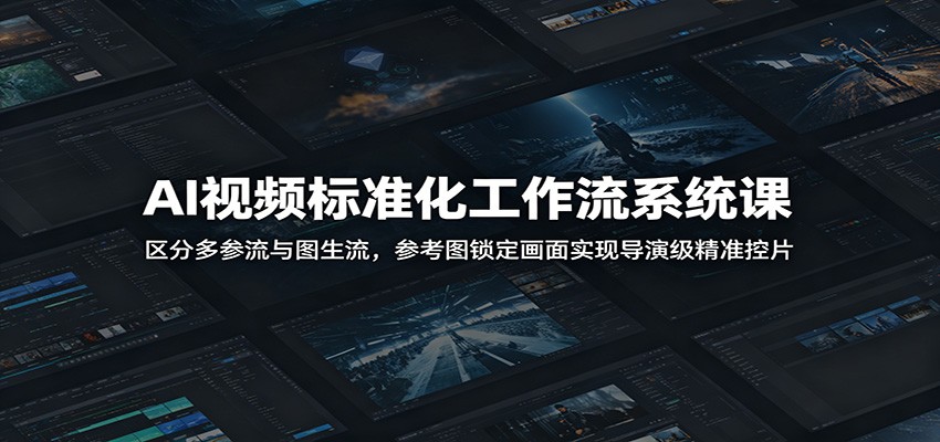 AI视频标准化工作流系统课:区分多参流与图生流,参考图锁定画面实现导演级精准控片