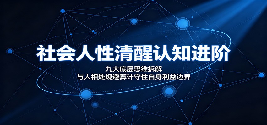 社会人性清醒认知进阶：九大底层思维拆解，与人相处规避算计守住自身利益边界