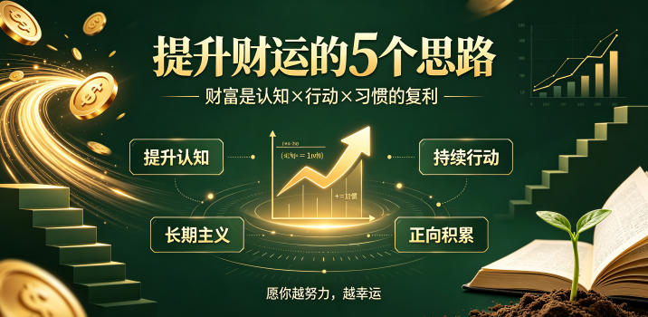 付费文章：提升财运的5个思路——财富是认知x行动x习惯的复利，愿你越努力，越幸运