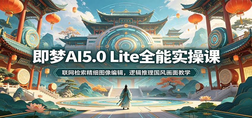 即梦AI5.0 Lite全能实操课:联网检索精细图像编辑,逻辑推理国风画面教学